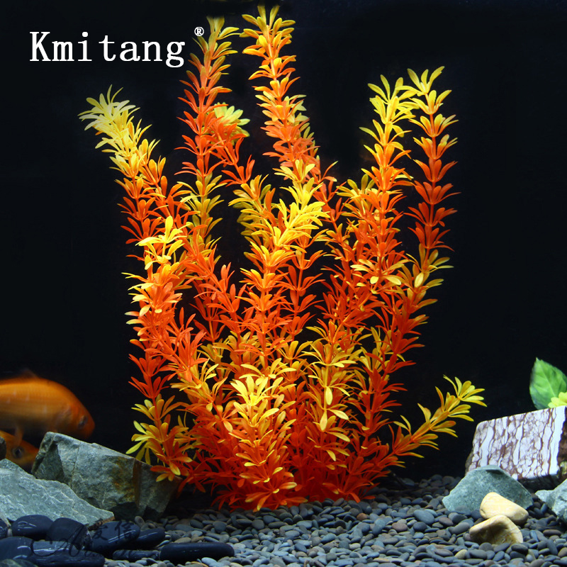 Marine Fish Tank - 100 cm Duże Sztuczne Rośliny Tropikalne,