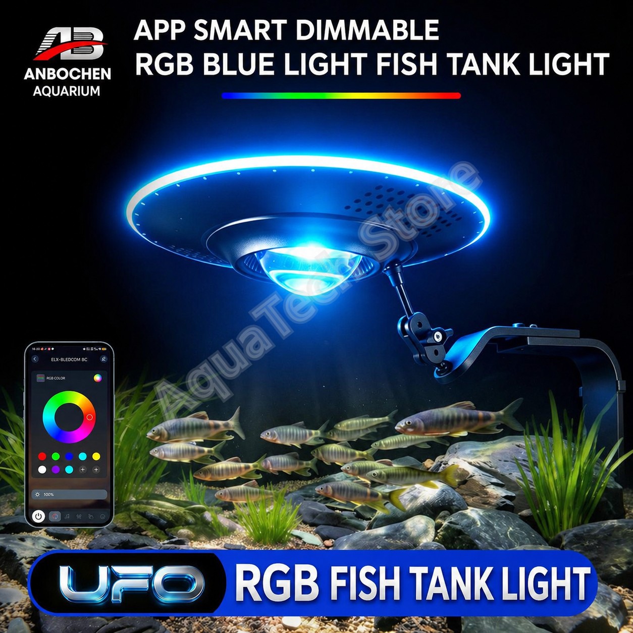 Reef Lighting - ANBOCHEN UFO RGB LED Lampa Akwariowa